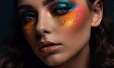 Vibrant young beauty with creative make up and elegant fashion style generated by AI Vibrant young beauty with creative make up and elegant fashion style generated by artificial intelligence